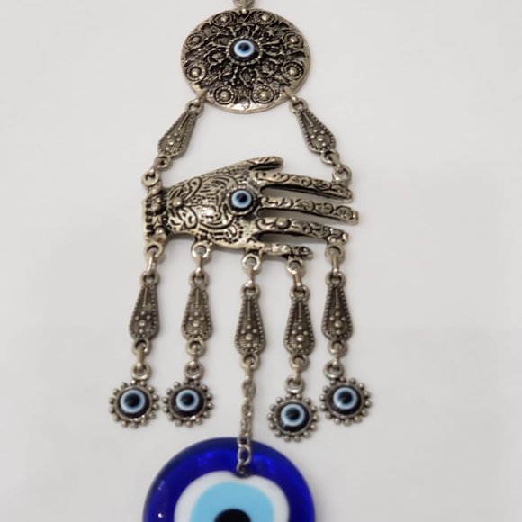 Brand New Evil Eye Amulet Car Wall Hanging Blessing Protector with Fatimas Hand - Picture 5 of 11